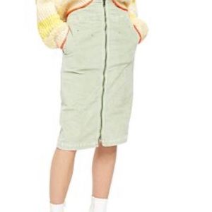 Free People || I want it all Corduroy Midi Skirt